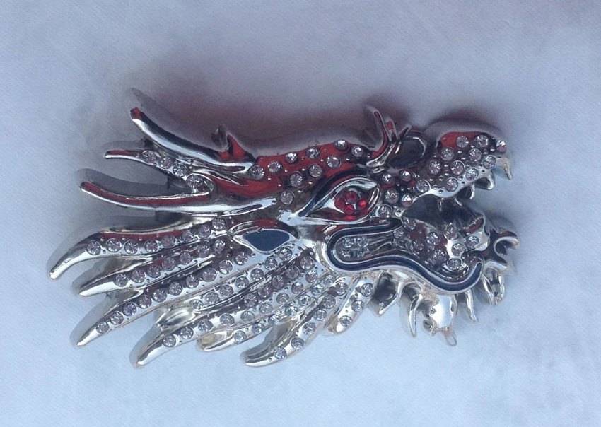 Блестящие китайские пряжки для ремня с головой дракона 3D украшения в виде со