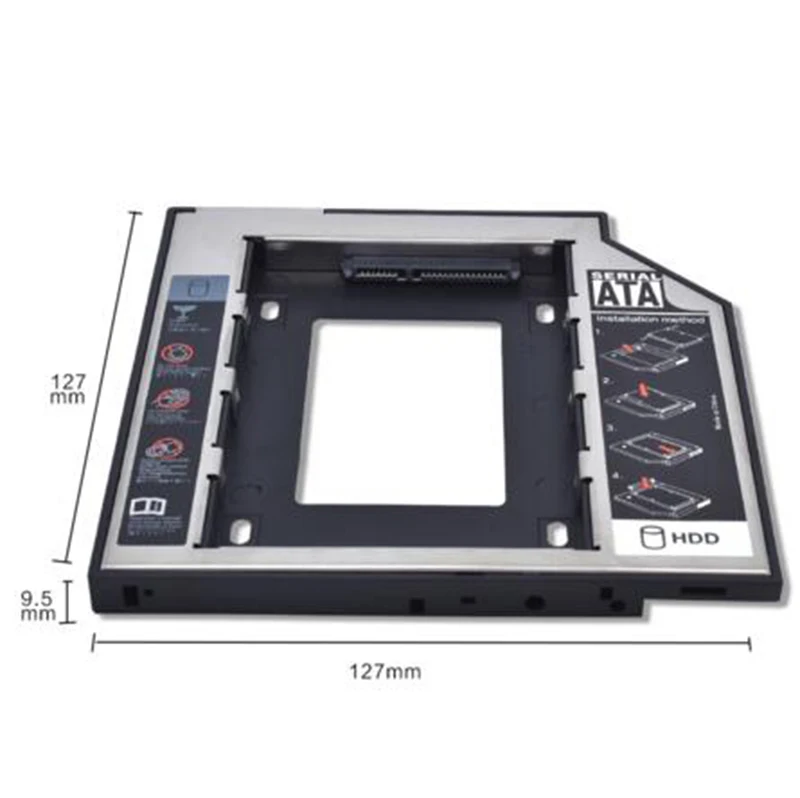 

1Pcs 9.5mm Hard Disk HDD Caddy Universal 2.5"SSD SATA 3.0 CD-ROM Drive