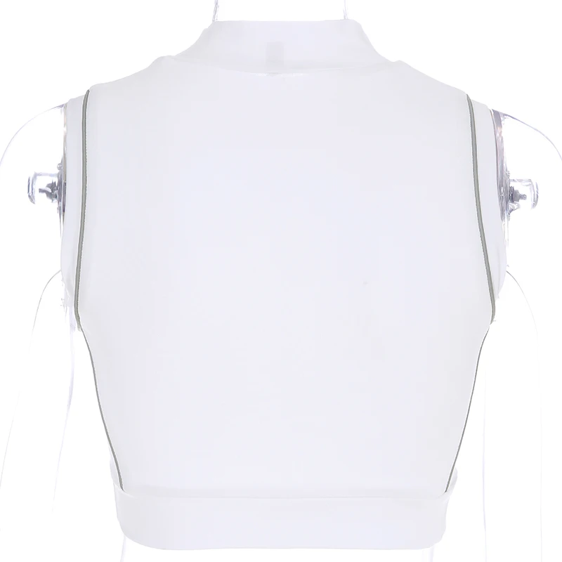 Женский укороченный облегающий топ на бретелях с буквенным принтом