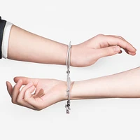 1 pair magnet attraction couple bracelets for women men creative star astronaut weave rope bracelet cute friendship jewelry gift