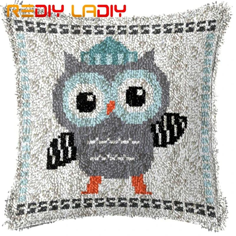 Крюк с защелкой подушки Добро пожаловать в виде совы предварительно нанесенными