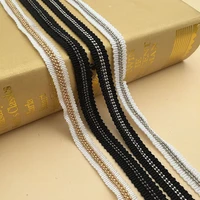 3 yards ribbon chain lace 1cm hat with copper chain ribbon lace clothing shoes and hat diy accessories