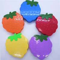 2021 cute fashion strawberry design contact lens case for eyes care kit holder container glasses box travel accessories