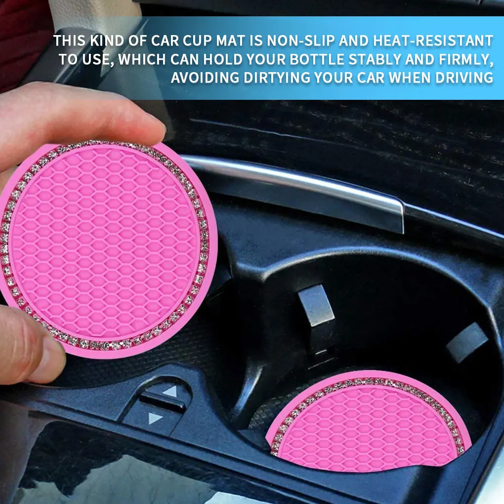 

Автомобиль Подставка для чашки с водой, противоскользящий Подставка для бутылки, коврик из силикагеля для украшения интерьера, аксессуары ...