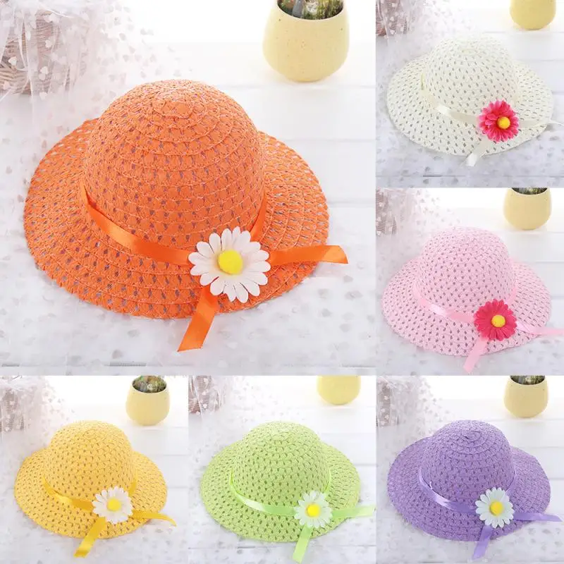 

Children's Sun Hat Sunflower Straw Hat Sunhat Fashion Summer Beach Sunscreen Cute Handmade Beach Hat Fisherman Hat For Kids