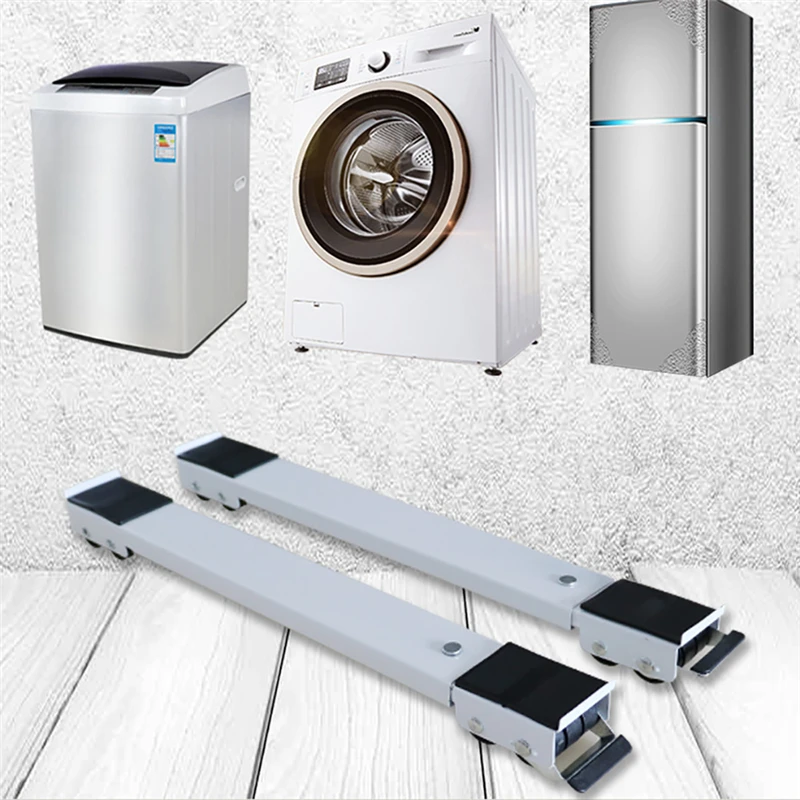 2pcs/set Multi-functional Washing Machine Refrigerator Mobile Base Stand Movable Trolley Bracket Home Hardware Fixed Mount | Дом и сад