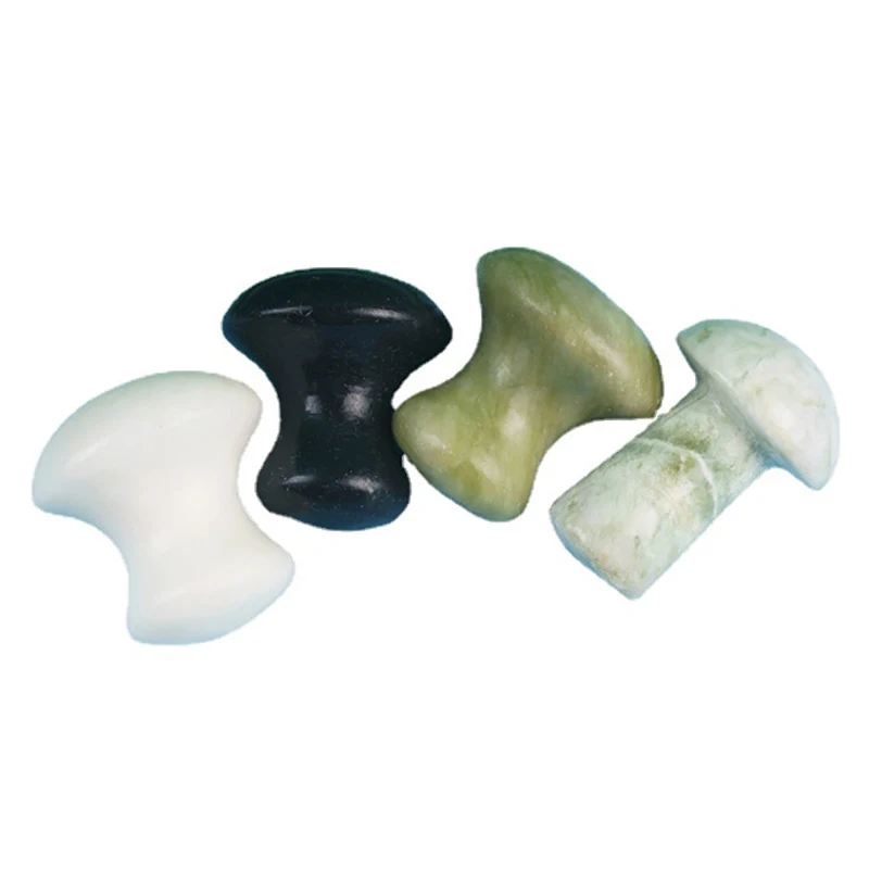 Массажер для лица Gua Sha Board натуральный розовый кварц нефритовый гриб массажный