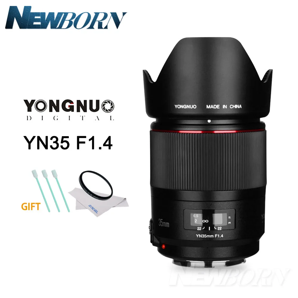 YONGNUO YN35mm F1.4 широкоугольный объектив с полной рамкой для камеры Canon DSLR 70D 80D 5D3 MARK II 5D2