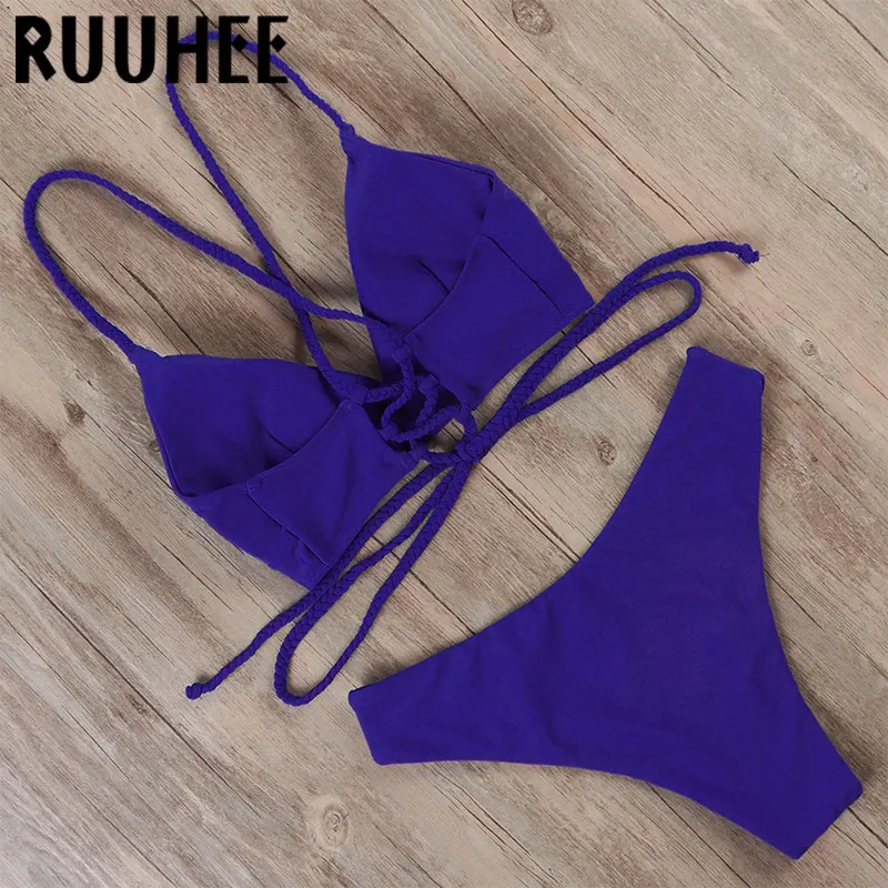 RUUHEE Tie Dye бикини, женский купальник, пуш-ап, купальник с принтом динозавра, купальник, бандаж, сексуальный летний купальник для женщин