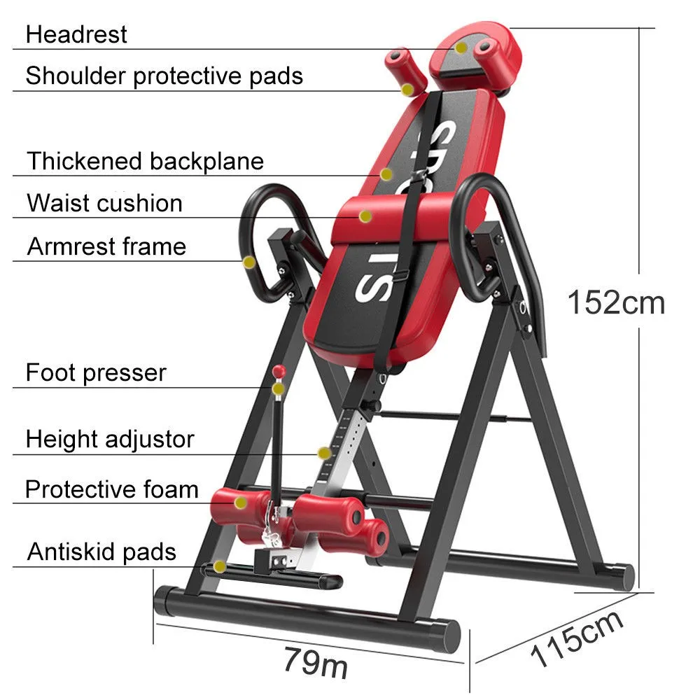 

Inversion Table Heavy Duty Multifunction Back Stretcher Fitness Chiropractic Reflexology For Full Body Exercise Fitness