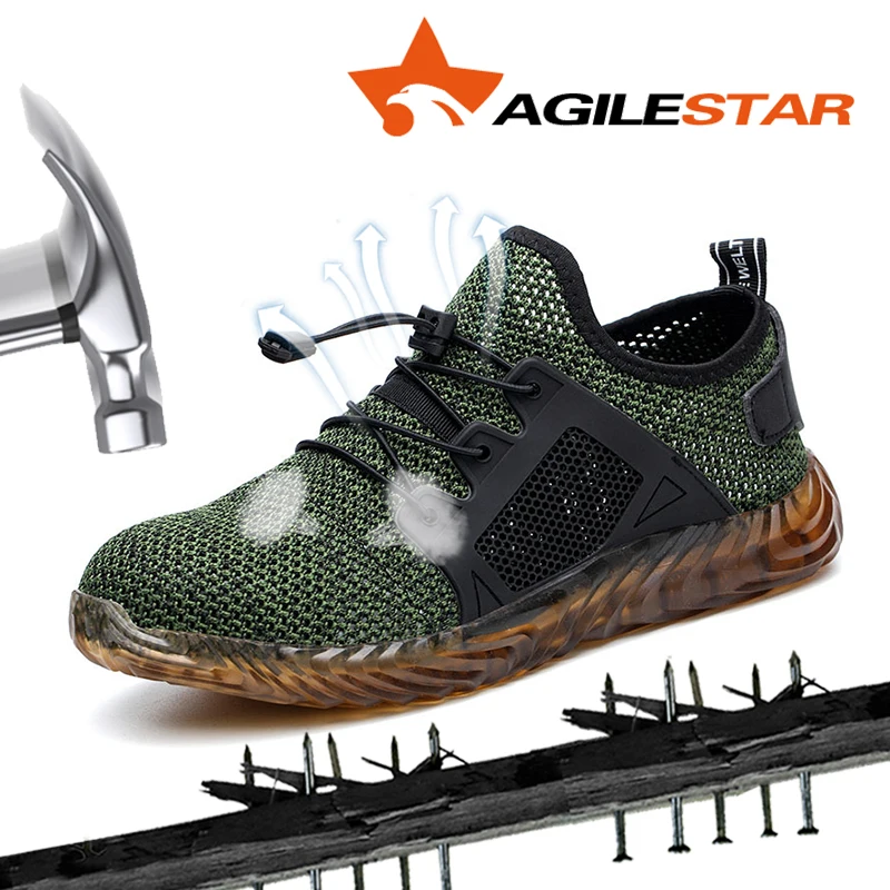 Открытый Мужская обувь Прямая доставка Сталь носок Строительная безопасная