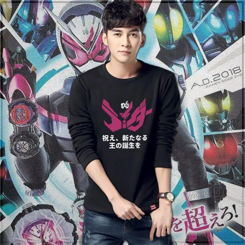 Аниме Kamen Rider Zi O cosplay футболка с длинными рукавами весна осень студенты подростки