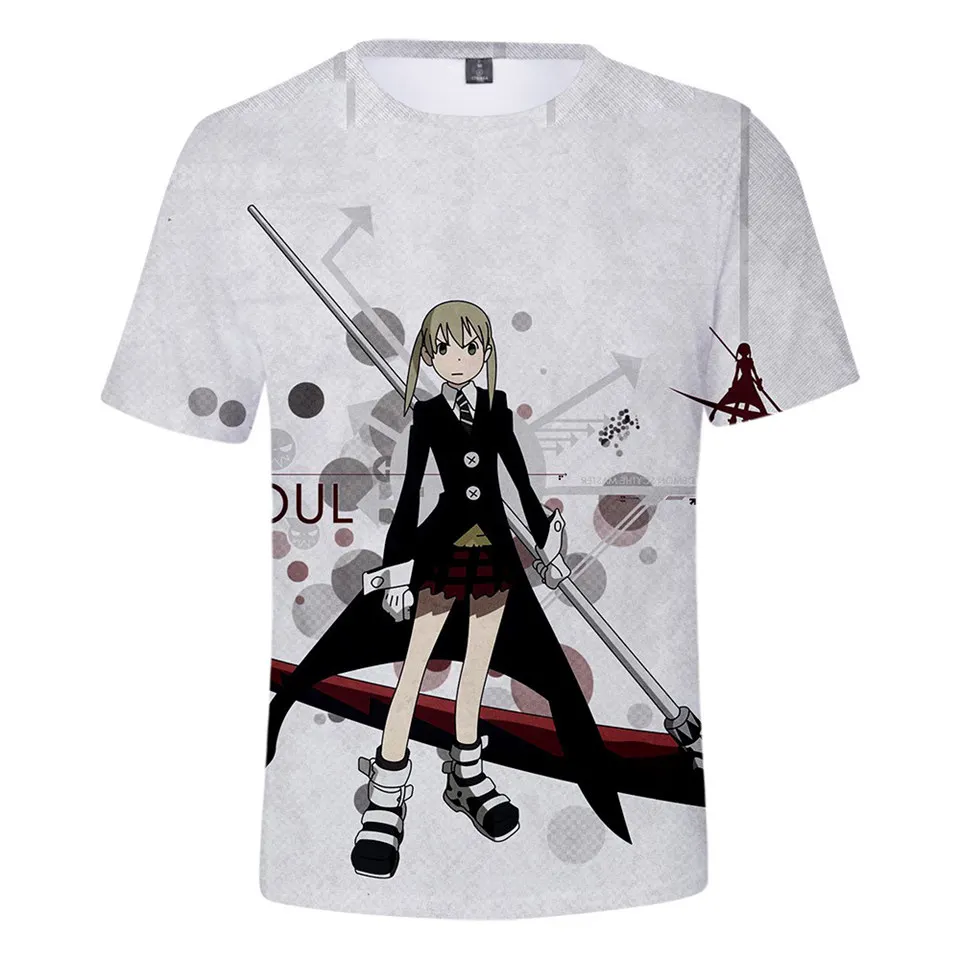 Latest harajuku style anime Soul Eater t shirt men/women 3D printed t-shirts unisex hip hop tshirt streetwear summer tops Tee | Мужская