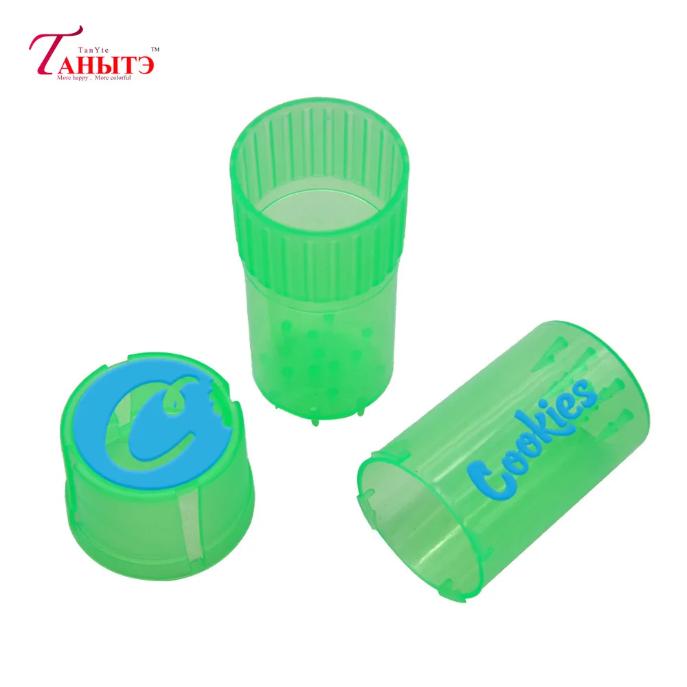 

New Two in one Plastic Grinder 3Layers Tobacco Herb Grinder 40 MM / 1.57Inches Grinder With Tobacco Storage Case Accessories