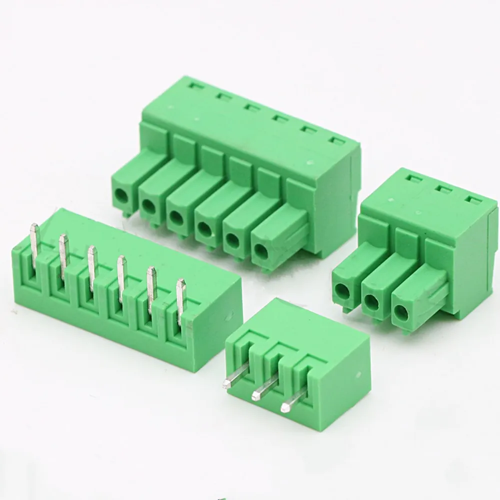 

100PCS KF2EDGK-3.81 2/3/4/5/6/8/10/12Pin Right Angle Terminal Plug Type 300V 8A 3.81mm Pitch Connector Pcb Screw Terminal Block