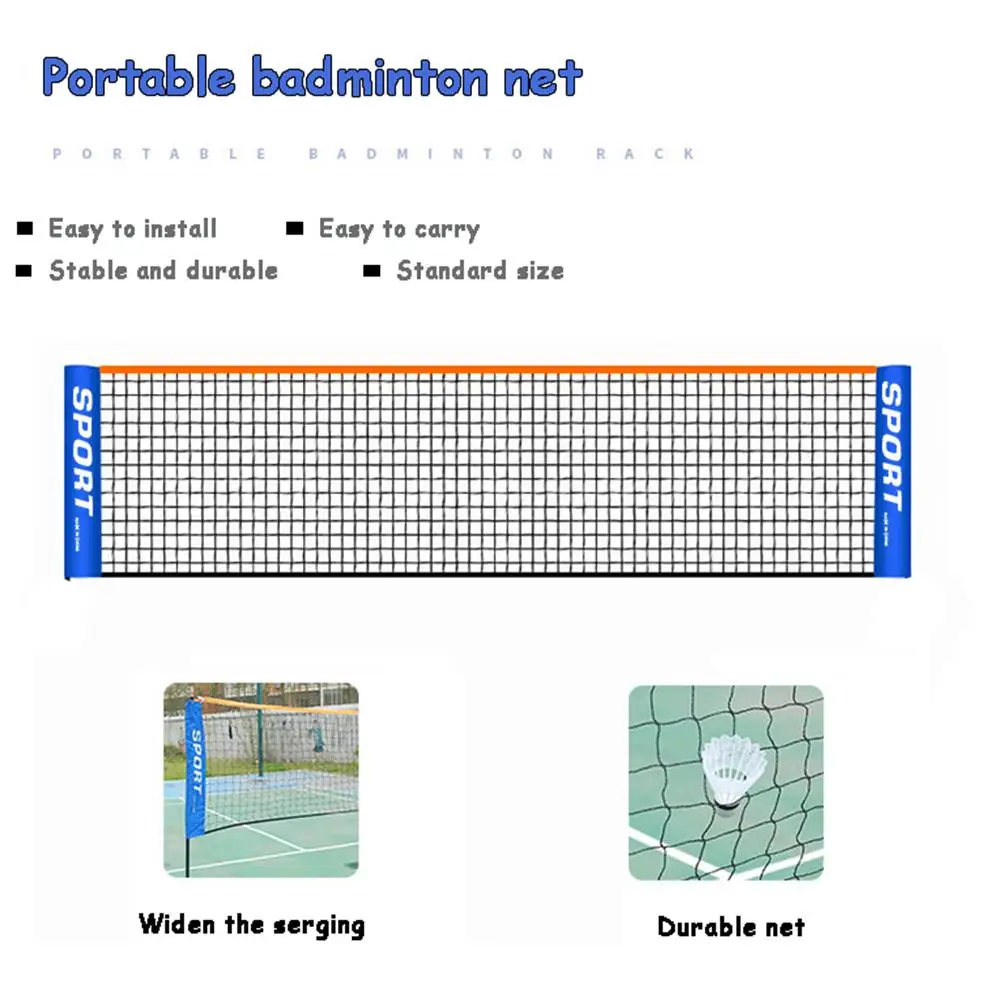 Portable Tennis Net Badminton Volleyball Easy Set Up Training Tool For Indoor Outdoor Sports | Спорт и развлечения