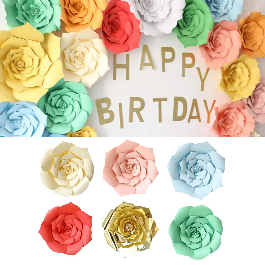 Большой 11 8 Дюймов Роза бумага цветок фон стены Сделай Сам День рождения Свадьба