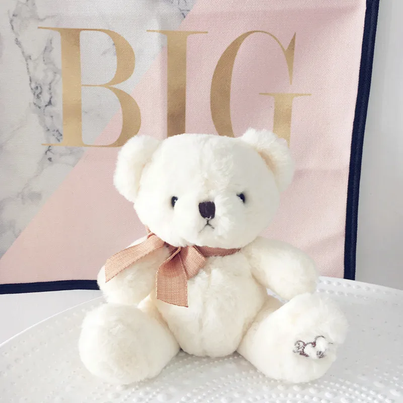 

30cm Kawaii Creative Toys Bow Tie Teddy Bear White Cute Soft Stuffed Animals Plush Doll children's Toys for Children Kids Gift