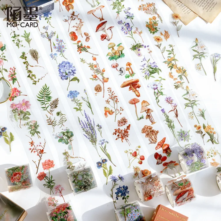 Клейкая лента 4 см * 3 м с изображением мира растений цветов домашних животных