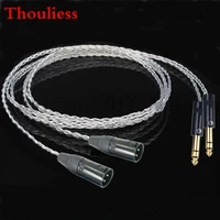 thouliess pair 8ag single crystal silver hifi 6 35mm trs male to 3pin xlr male leads balanced audio cable for amplifier cdplayer