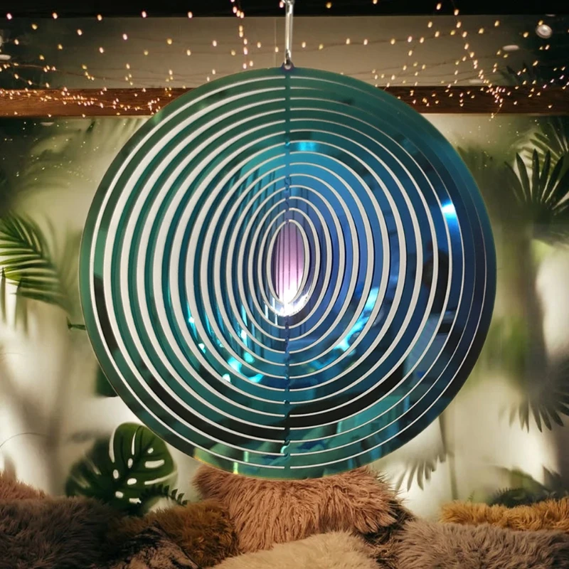 Вращающийся металлический 3d-спиннер зеркальная колокольчик с металлическим