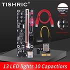 Новейшее обновление PCIE Riser 011 PRO 10, емкостный 6-контактный супер стабильный PCI Express 16X Райзер, видеокарта, удлинитель для майнинга биткоинов