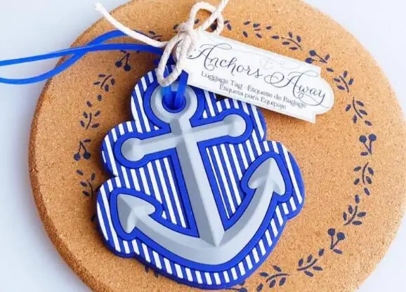 100 шт./лот высокое качество пляж тема Anchors Away для путешествий ярлык на багаж пользу