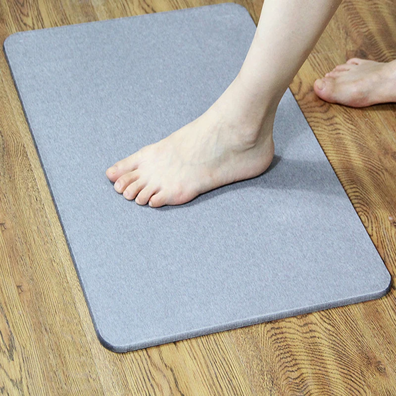 35*45 см натуральный диатомовых грязи Впитывающий Коврик для ног Нескользящая