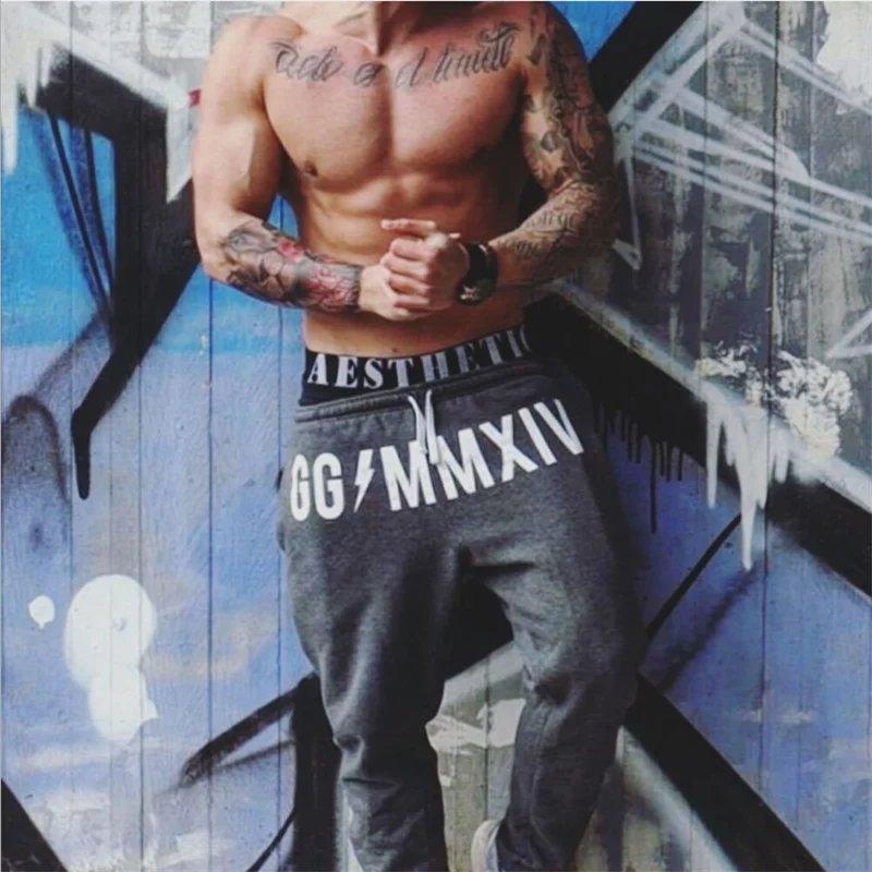 

Мужские спортивные штаны, тренировочные спортивные штаны для фитнеса и бега, мужские брюки для бега, Мужские штаны, брюки-карандаш для тренировок на шнурке, мужская одежда