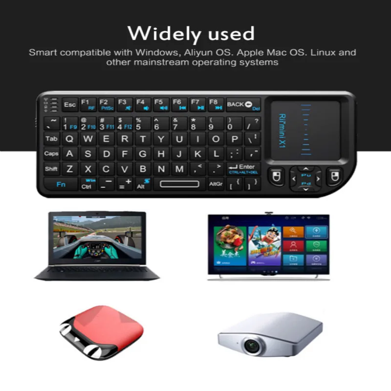

High Quality Fashion Mini Handheld 2.4G Wireless Keyboard With Touchpad Mouse Integrated For PC Notebook Smart TV Box Projector