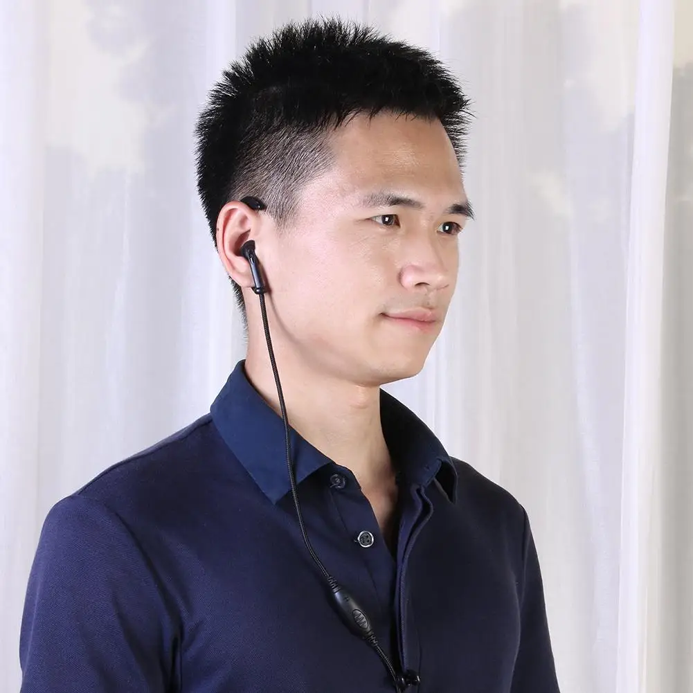 

2Pin гарнитура наушники-вкладыши Динамик PTT Mic для Baofeng Kenwood Radio не отпадают мягкие и удобные в носке