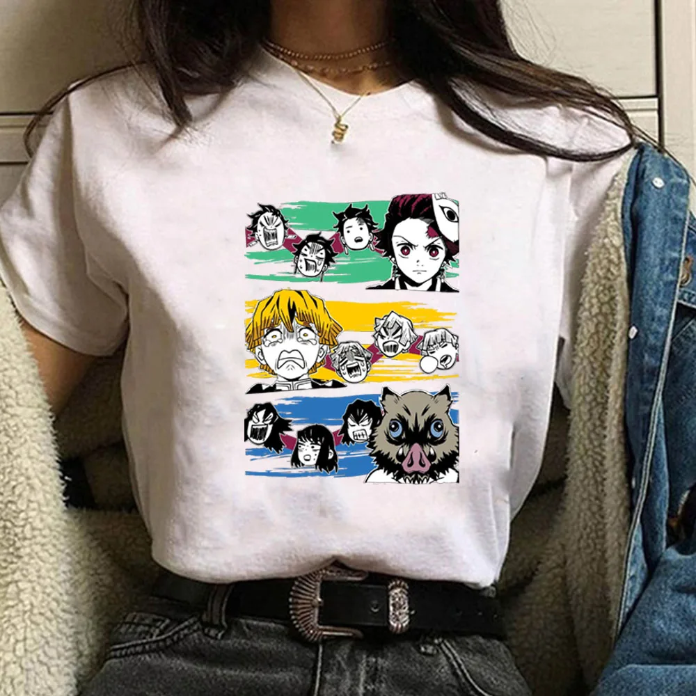 

Anime Demon Slayer Tshirt Loose Men Women Clothes Printing Tshirt