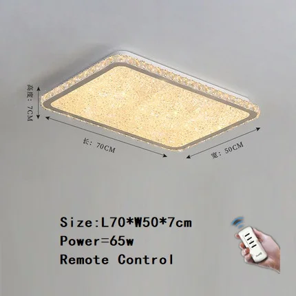 L70xW50cm RC dimming Современный хрустальный светильник-люстра в виде подсвечника кристальная круговая квадратная iluminaria люстры потолочные люстры de cristal luminarias - Цвет абажура: L70xW50cm RC dimming