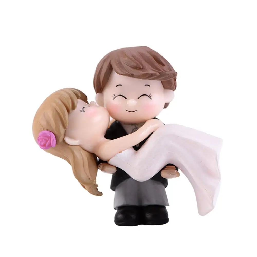 

Romantic Sweet Couple Bride Groom Model Miniature Landscape Wedding Marriage Room Desktop Decorative Ornament Supplies