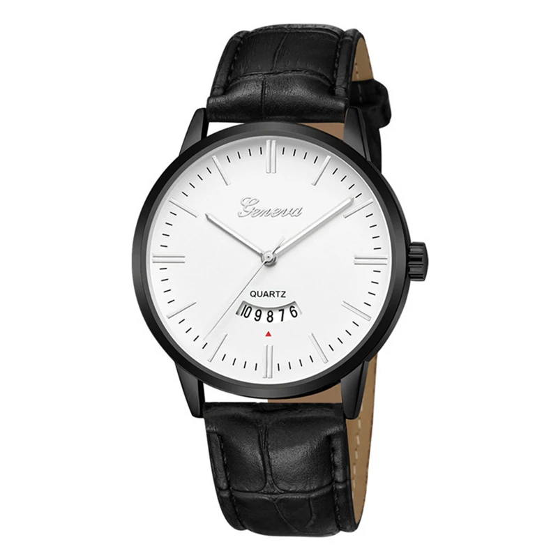 

Pop Mesh Black Stainless Steel Fashion Style Man Leather Band Watches Men Quartz Watch Casual Wrist Simple Modern Clock Relogio