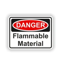 personality warning flammable material danger vinyl car stickers decals motorcycl accessories pvc 14cm10cm