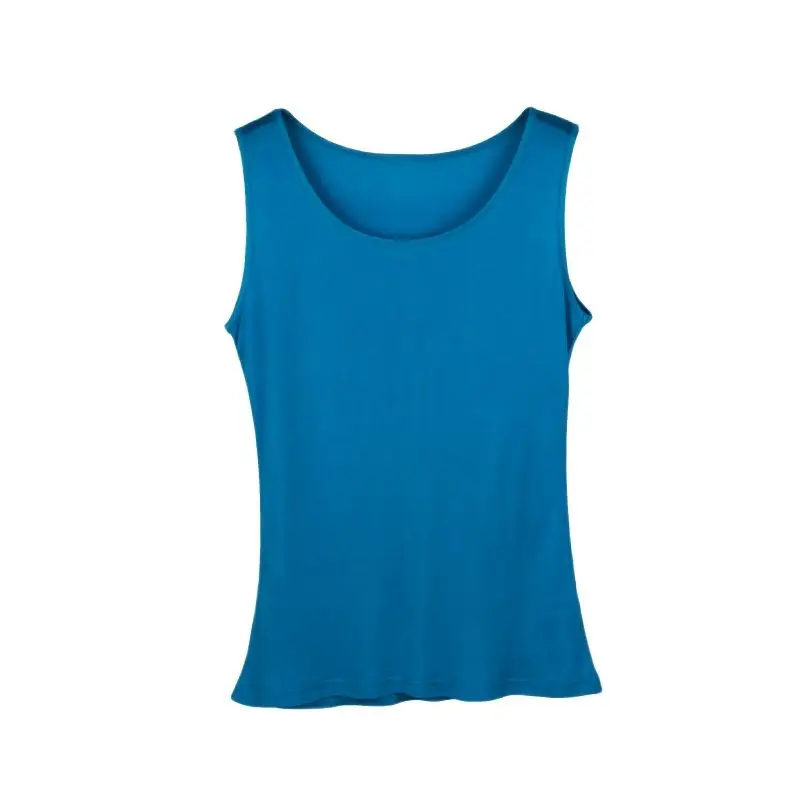 

Woman Summer Solid 100% Silk Knitted Tank Tops Female Thin Breathable 100% Silk Stretch Hedging Tees Lady Silk Vests