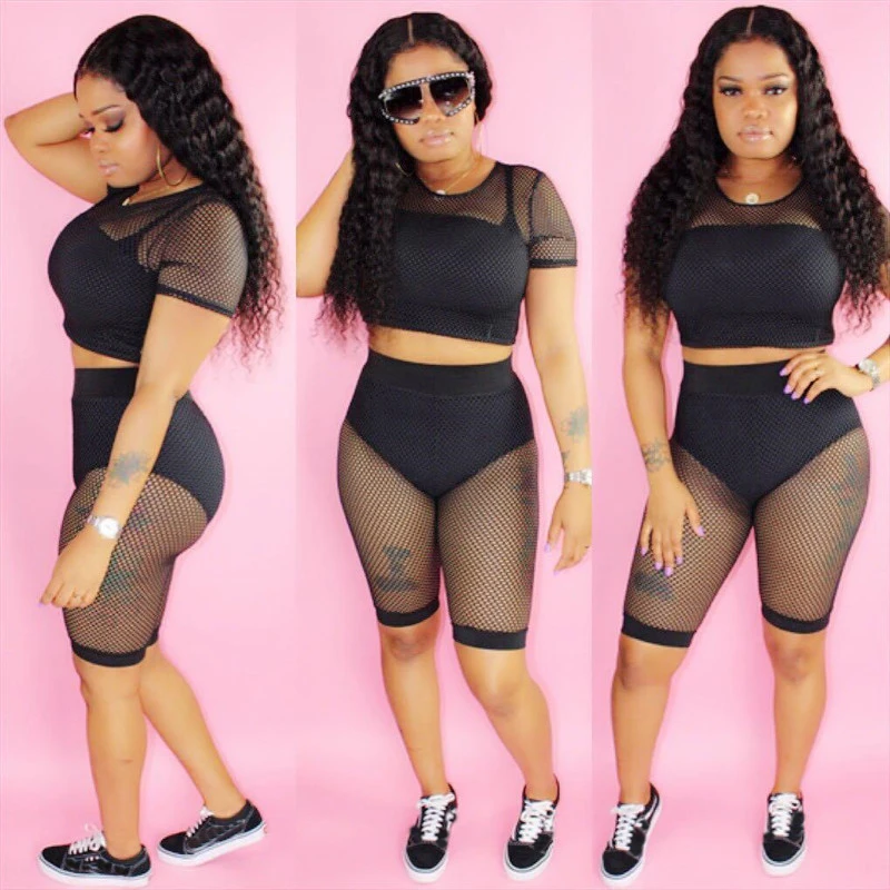 Женский сексуальный костюм из двух предметов короткий топ с коротким рукавом и