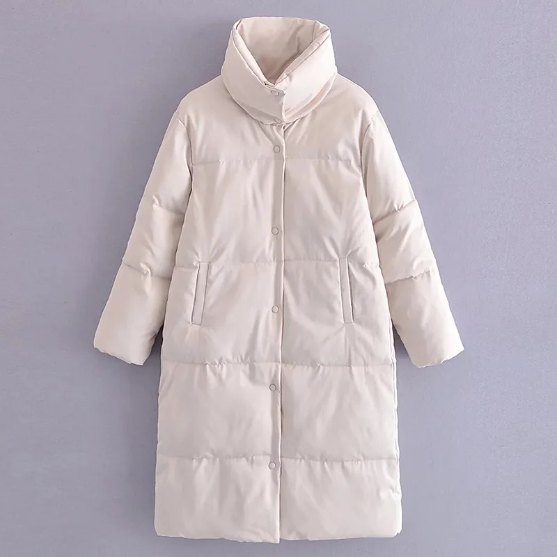 Women Solid Color Parka Coats Casual Warm Button Up Long Sleeve Coat Pockets Female Winter Long Thick Padded Elegant Overcoats