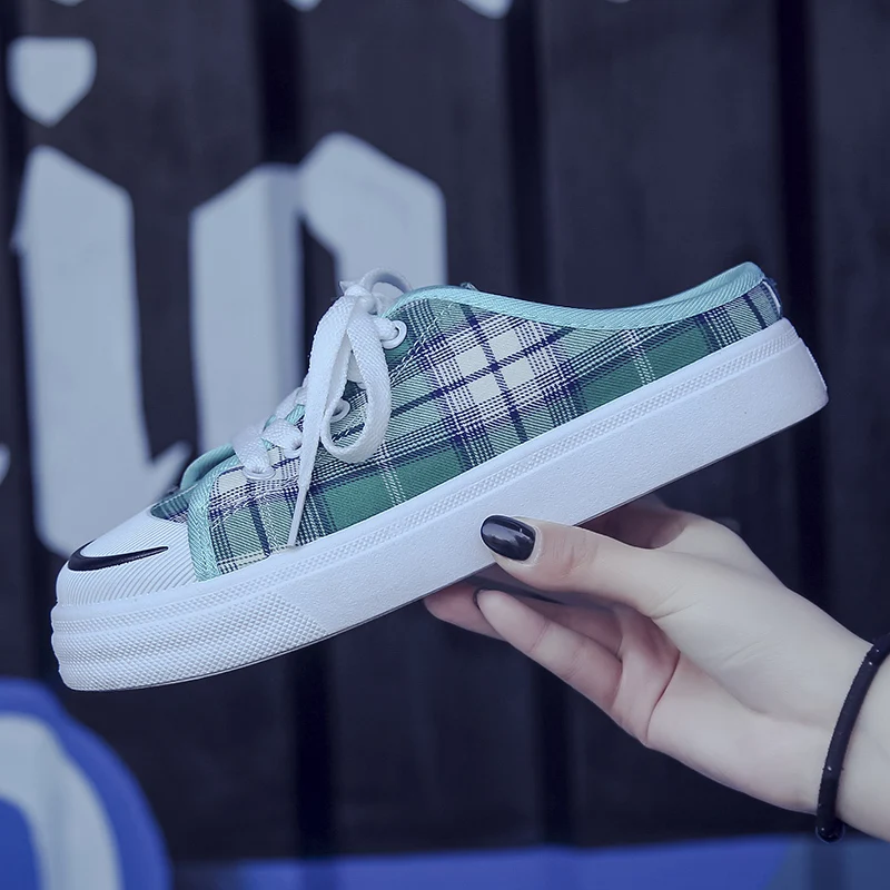 Женская обувь в клетку европейском и американском стиле Популярная повседневная