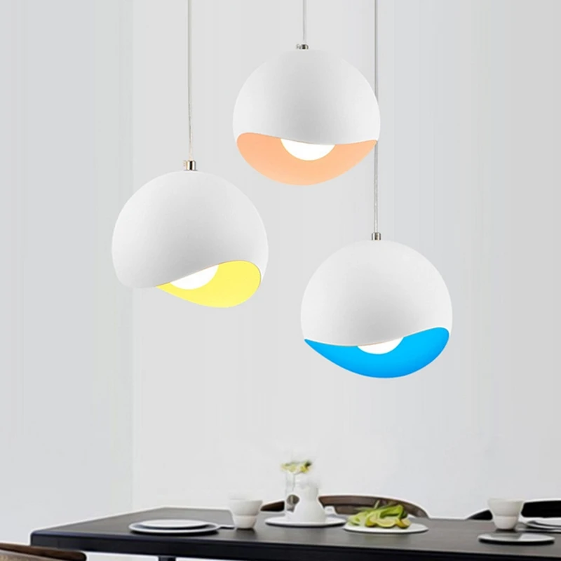 Комнатная современная цветная металлическая Подвесная лампа светодиодный