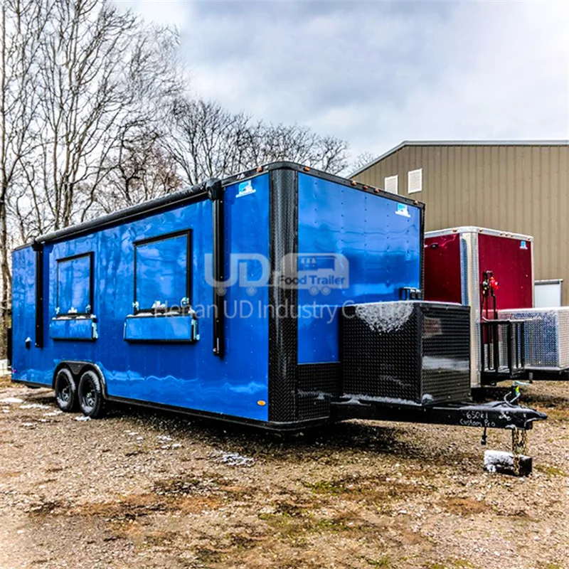 

Street Food Truck Ice Cream Cart Mobile Kitchen Cafe Vending Van Square Food Trailer Fully Equipped Food Scooter for Sale