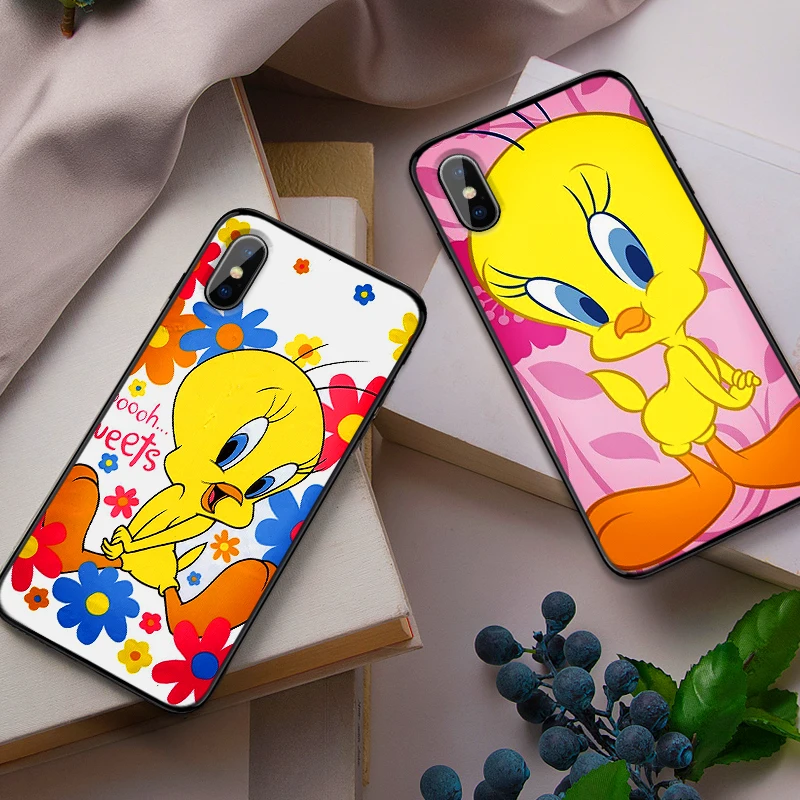 Птичка Твити Мягкий ТПУ чехол для Apple IPhone X XR XS MAX 5 5S 5C SE 6 S 7 8 Plus ipod touch силиконовый