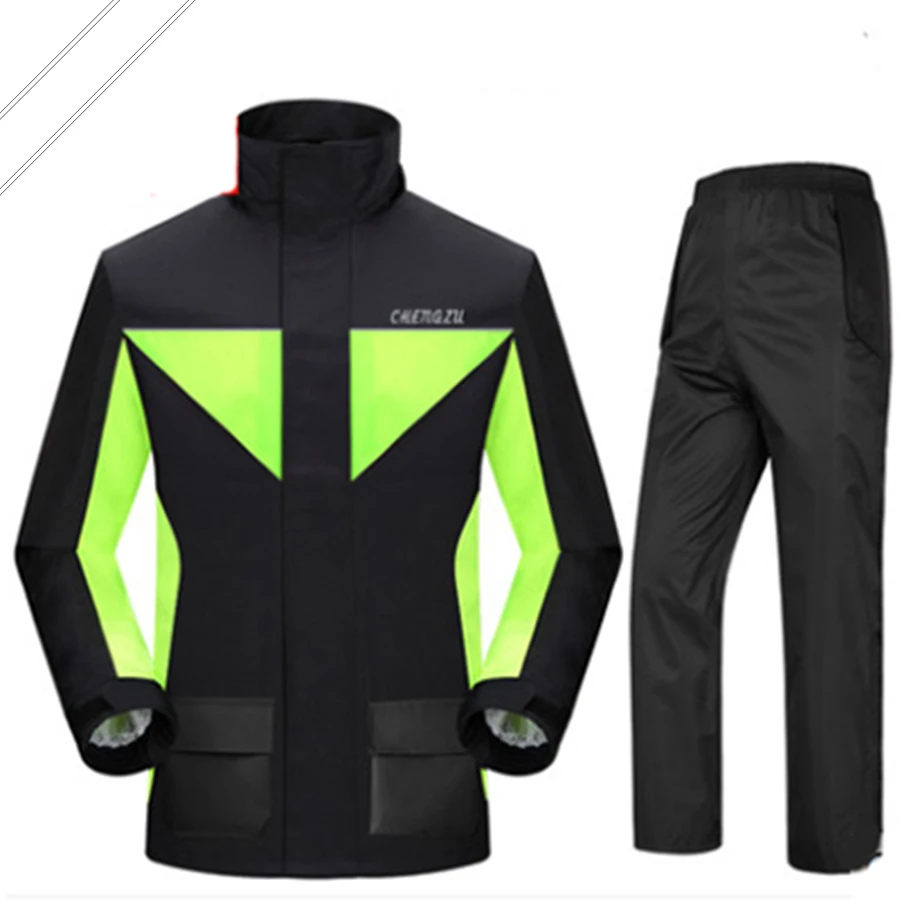 Водонепроницаемый костюм Непромокаемый мотоциклетный непромокаемый дождевик с