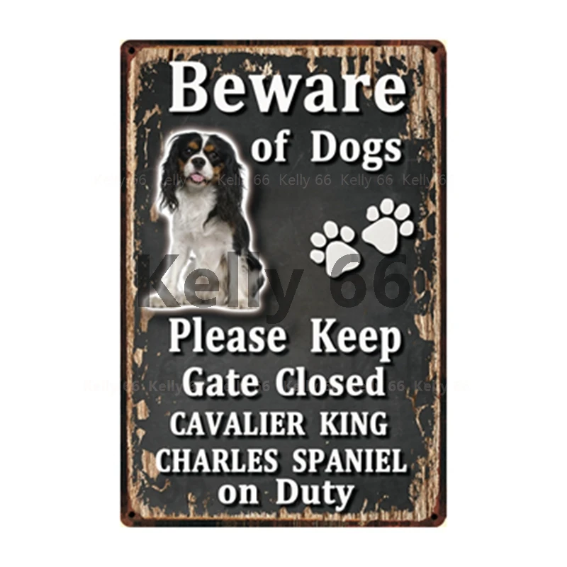 [Kelly66] Остерегайтесь собак боксеры Чихуахуа борзой оловянный плакат