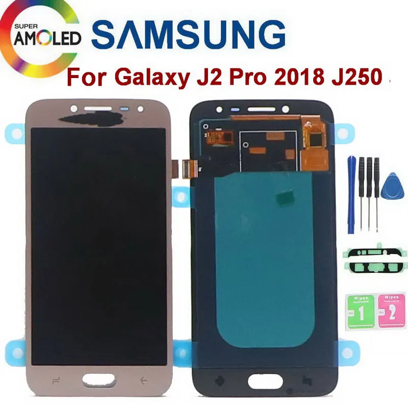 ЖК-дисплей Super Amoled для SAMSUNG Galaxy J2 Pro 2018 дюйма J250 J250F SM-J250F/DS сенсорный экран