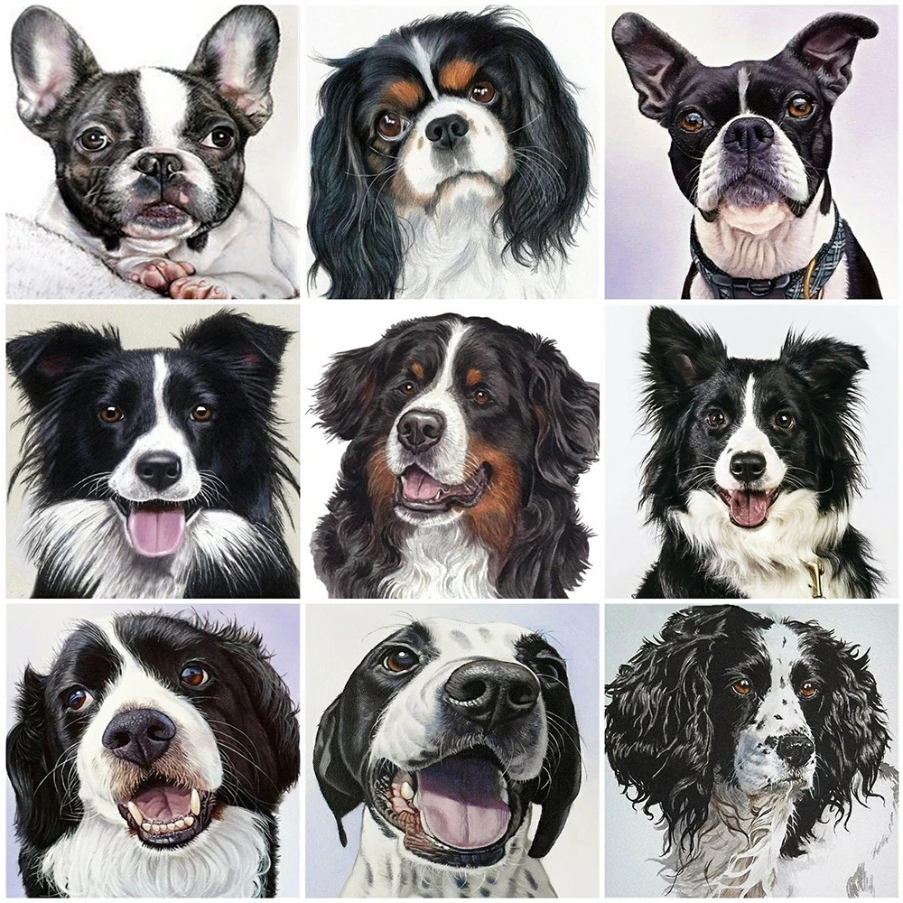 

Full Square/round Diamond Painting Dogs Pet 5D Diy Diamond Embroidery Animal Mosaic Cross Stitch Sale Home Decoration