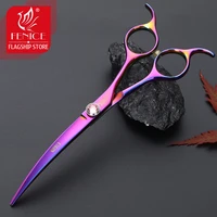 fenice 6 5 inch pets curved grooming scissors purple dogs hair trimming tool pet supplies jp440c