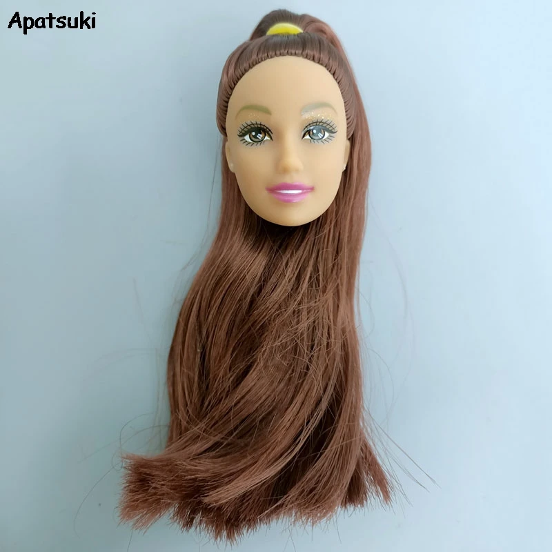 1 шт. длинные коричневые волосы красивые глаза голова куклы для шарнирных кукол 1/6