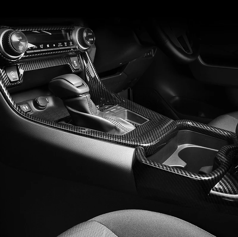

Carbon fiber pattern for TOYOTA RAV4 2020-2021 Right hand drive(RHD CAR) Interior Gear panel Air outlet Handle Decorative cover